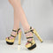 Golden Stage High Heels Super High Heels