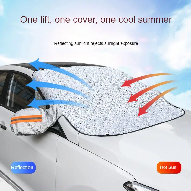 Winter Car Windshield Snow Cover Winter Snow Outdoor Car Cover Summer Sunshade Installation Is Convenient