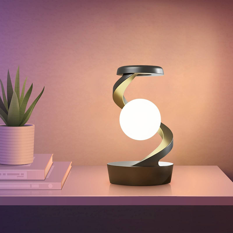 Rotating Moon Desk Lamp with Phone Wireless Charging Sensor Control Table Lamps Decorative Desktop Lamp Small Night Lamp Home Decor