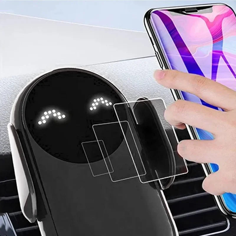 VIKEFON 30W Wireless Charger Car Mount for Air Vent Mount Car Phone Holder Rotating Intelligent Infrared Fast Wireless Charging