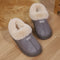 Women'S Preppy Solid Color Slip on Furry Slippers, Soft Warm Plus Fleece House Shoes