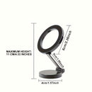 1pc 360° Rotatable Magnetic Car Phone Holder - High Strength Zinc Alloy, Foldable Dashboard Mount, Hands-Free Navigation, Ideal Birthday Gift, No Power Needed