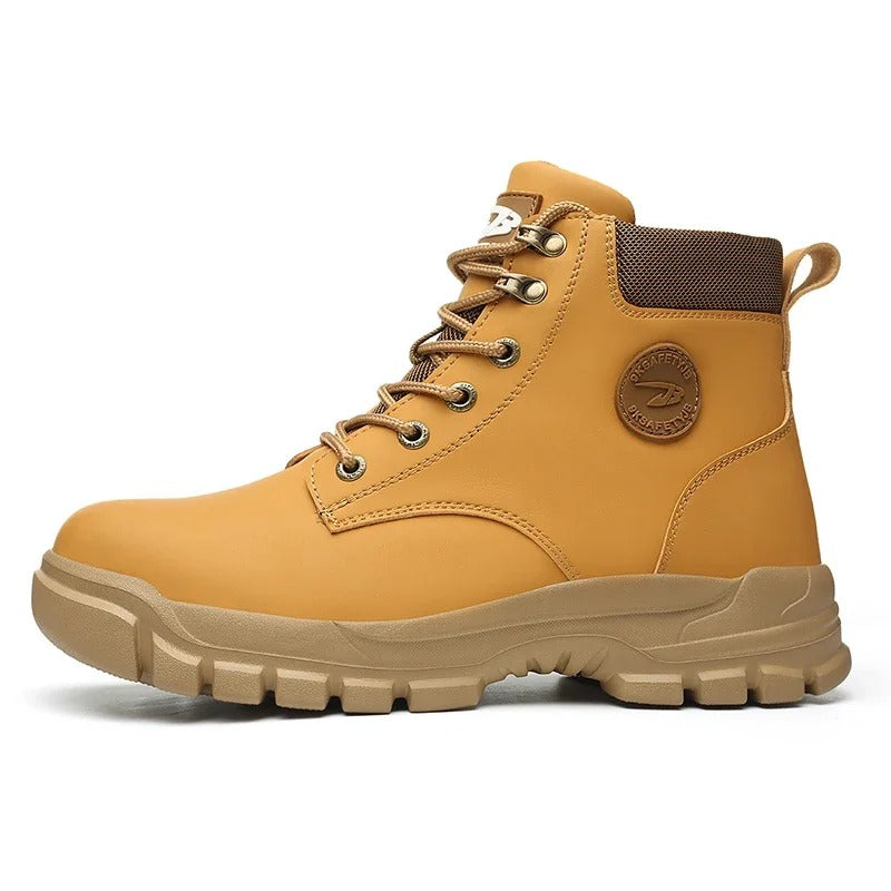 Fashion Winter Warm Men Work Safety Boots Waterproof Indestructible Steel Toe Cap Shoe