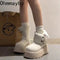 Winter Warm Plush Women Chunky Snow Boots