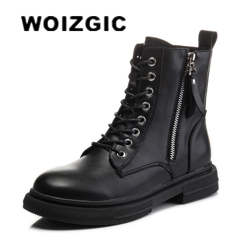 Women's Ladies Genuine Leather Female Shoes Ankle Boots