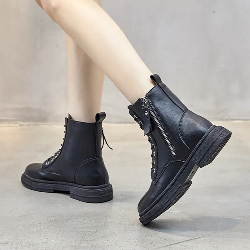 Women's Ladies Genuine Leather Female Shoes Ankle Boots