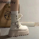 Winter Warm Plush Women Chunky Snow Boots