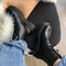 Winter Motorcycle Women's Boots Chunky Platform Ankle Boots Soft Leather