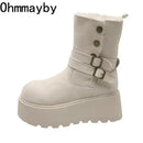 Winter Warm Plush Women Chunky Snow Boots