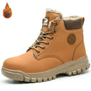 Fashion Winter Warm Men Work Safety Boots Waterproof Indestructible Steel Toe Cap Shoe