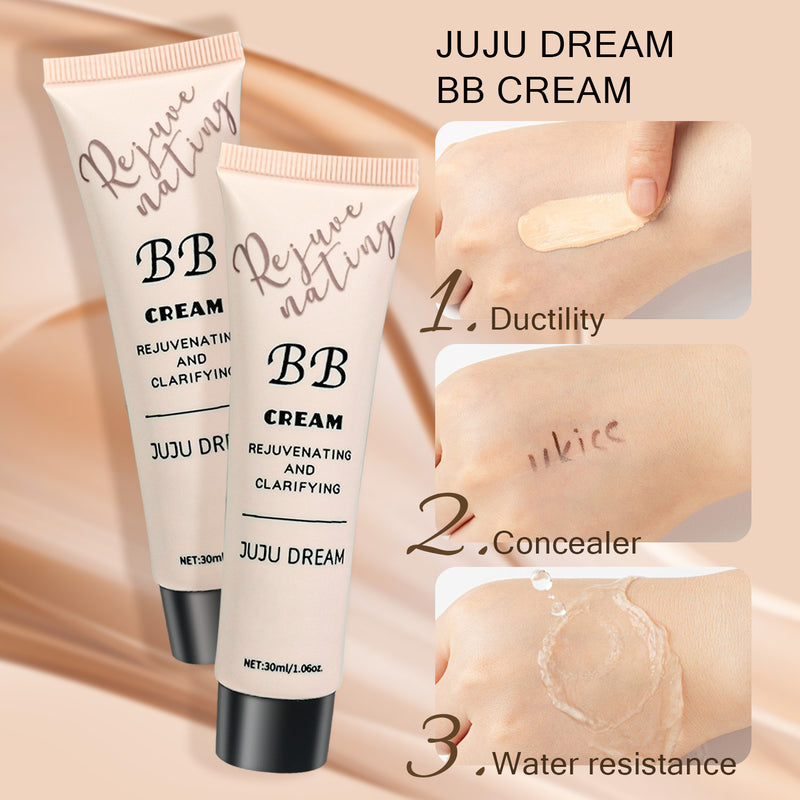 BB cream long-lasting makeup, milk, dry skin, and no powder